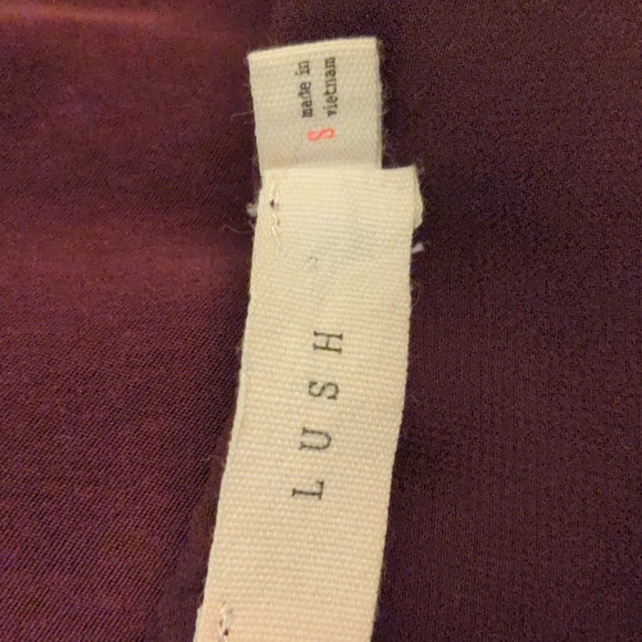❤️ LUSH Plumb Purple Tank Blouse Sz 2 - Picture 3 of 6